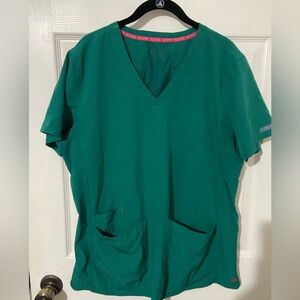 Green scrub top